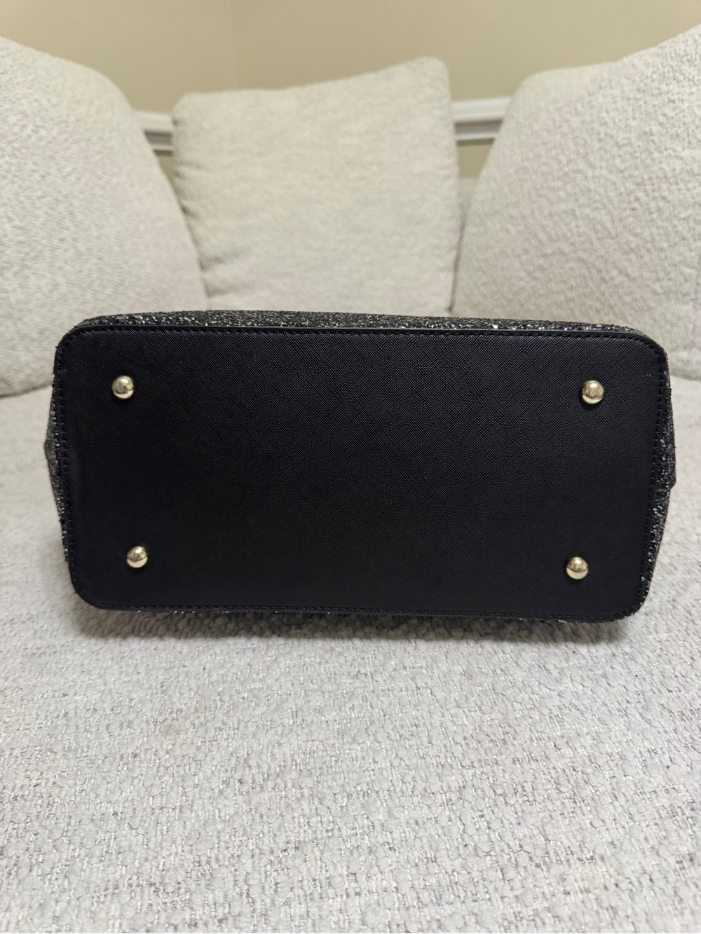 Kate Spade Buffalo Plaid Black And Silver Glitter Set Tote Wallet Cardholder - Picture 9 of 16